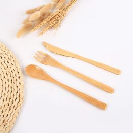  Bamboo Cutlery  Portable Cutlery Reusable Knife Fork Spoon