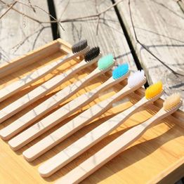 FDA Approved Eco- friendly Charcoal Bristles OEM Bamboo Toothbrush with Customized Packing and Logo JMBamboo