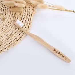 Eco friendly custom bamboo toothbrush round handle 