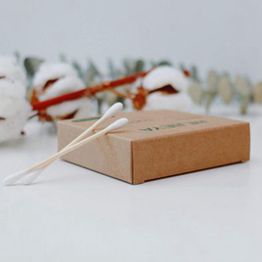 Bamboo Cotton Buds - Effectively clean the Ears - Ecofriendly - 100% vegan - Biodegradable - Fairtrade - Cruelty Free - 100 pieces 