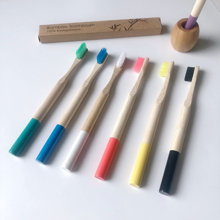 Premium Bamboo Toothbrushes Organic Natural Wooden Toothbrush Soft Charcoal Bristles Eco-Friendly Plastic-Free Packaging