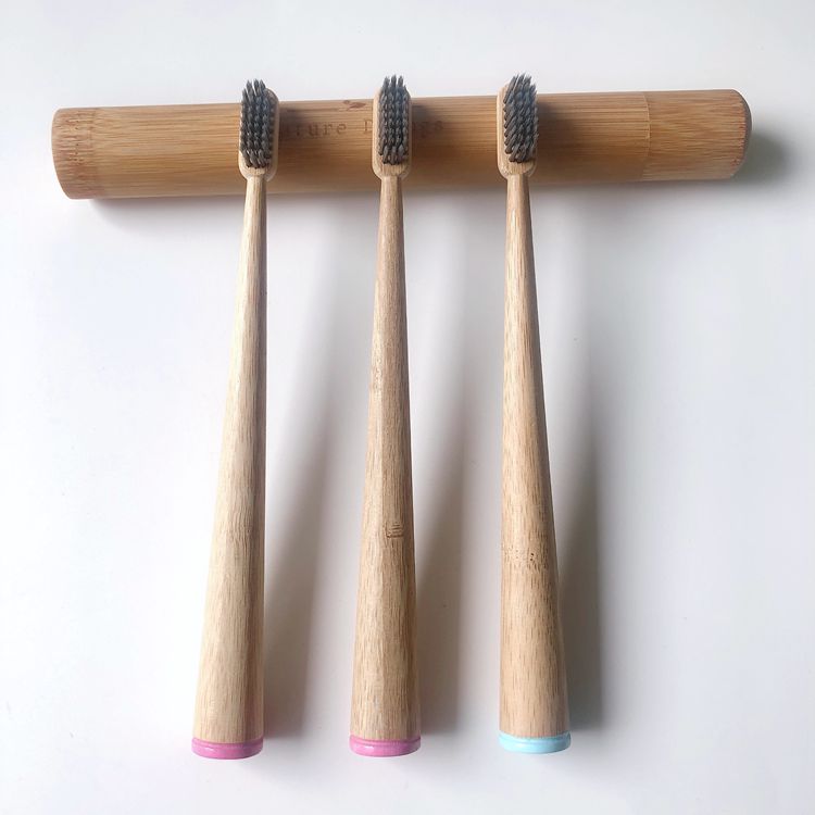 Bamboo Toothbrushes Pack Natural Wooden Teethbrush Biodegradeable BPA Free Toothbrush