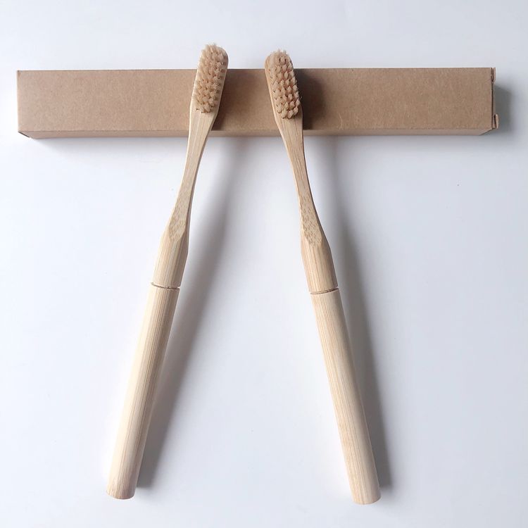  Bamboo Toothbrushes Medium Bristles  Family 5 Pack Eco Friendly Biodegradable Organic Premium Wooden Toothbrush 