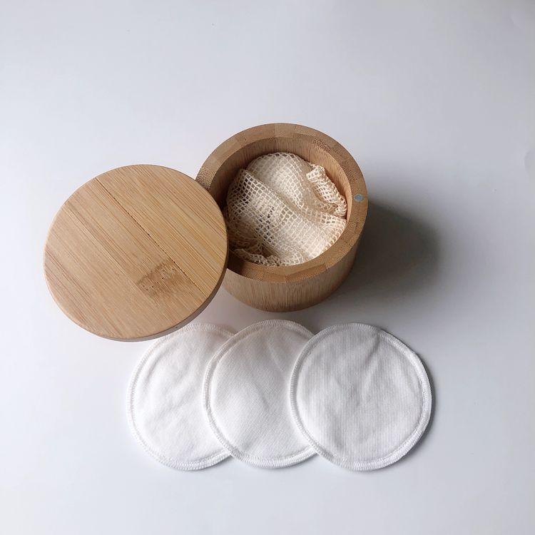 Reusable & Washable bamboo fiber cotton soft facial makeup remover pads hot selling on Amazon 