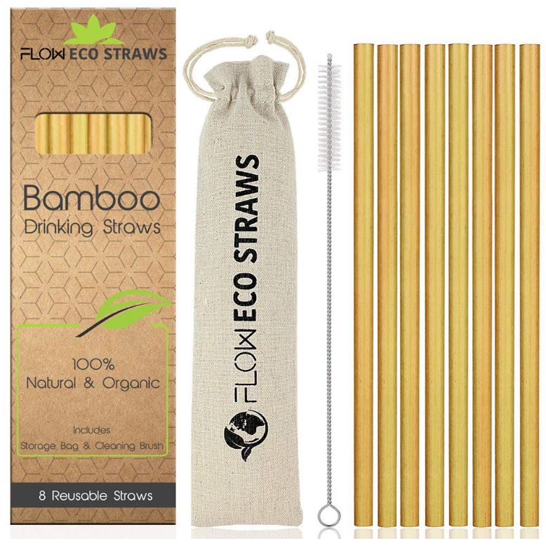 Premium Reusable Bamboo Drinking Straws Durable Biodegradable Straws Ecofriendly Straw