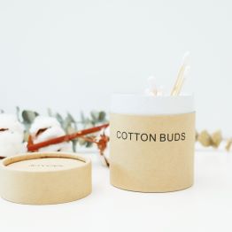 200 Sticks Bamboo Cotton Buds with Eco Friendly Packaging Wooden Cotton Buds for Cleaning Ear