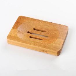 JMBamboo Natural Wooden Bamboo Soap Dish Soap Dish Container Hand Craft for Soap