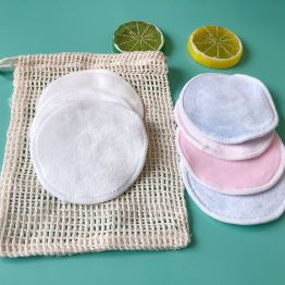 Reusable Organic Makeup Remover Pads With Washable Laundry Bag