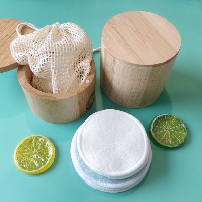 Reusable Organic Makeup Remover Pads With Washable Laundry Bag