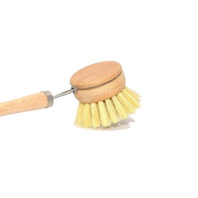 JMBamboo Wooden Cleaning Brush ECO- Friendly Long-Handled Kitchen Washing Cup Glass Dish