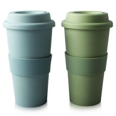  Eco-Friendly Reusable Bamboo Coffee Cup Plastic Free Product & Packaging 450ml