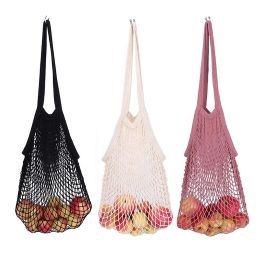 Portable Mesh Bags Reusable Washable Shopping Bags Produce Tote Bags Fruit Vegetable Storage