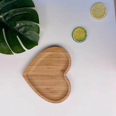 100% Biodegradable Baby Toddler Weaning Section Plates Heart Shape 