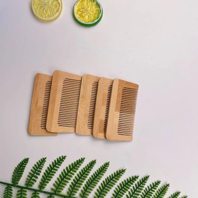 New bamboo comb with short handle eco-friendly bamboo hair brush