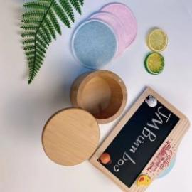 Natural Reusable Makeup Remover Pads Bamboo box BPA Free