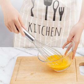 JM Bamboo Stainless Steel Egg Whisk Hand Egg-Beater