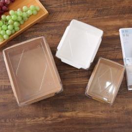 Take Out Salad Box with Window, Reusable Kraft Brown Food Storage Containers, Freezer Safe