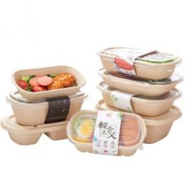 100% Compostable Food Containers Biodegradable Microwave Safe Take Out Lunch Boxes, Made from Renewable Materials 