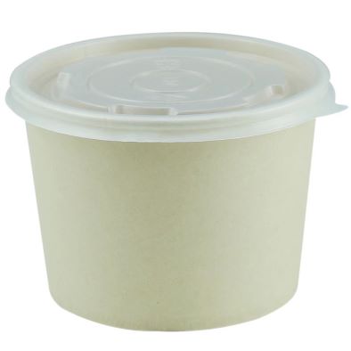 Disposable Bio Soup Container 100% Biodegradable Kraft Soup Cups Eco-Friendly Paper Cup Wholesale Takeout Food Container
