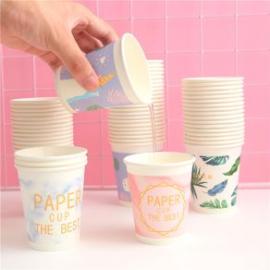 Comfy Package 100 ml White Paper Cups, Small Disposable Bathroom, Espresso, Mouthwash Cups
