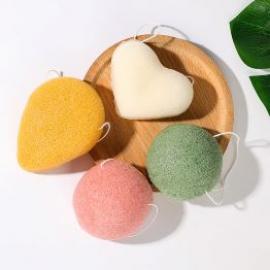 Biodegradable Konjac Sponge Face Exfoliation Cleaning Sponge