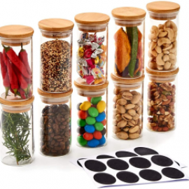 Eco Friendly Glass Storage Jars Airtight Food Jars Set of Food Canisters Kitchen Canisters Food Storage Containers