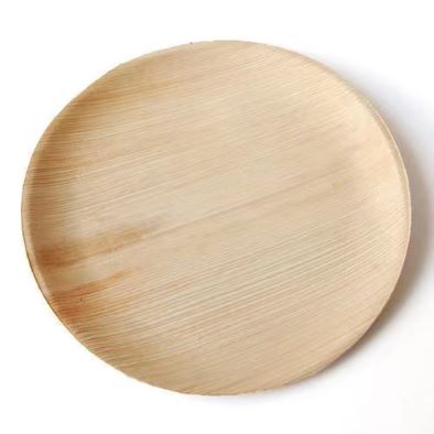 Palm Leaf Dinner Plates, round plates, Bamboo & Wood Style, Biodegradable, Disposable & Compostable    