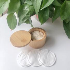 Reusable & Washable bamboo fiber cotton soft facial makeup remover pads hot selling on Amazon 